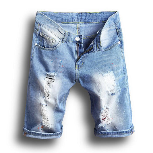 Men's Ripped Jeans Shorts