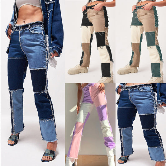 Women's Patchy Jeans