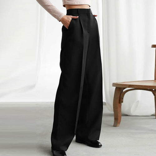 Women's Green High Waist Wide Leg Pants