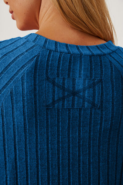 Ribbed Sleeve T-Shirt with Thumbhole