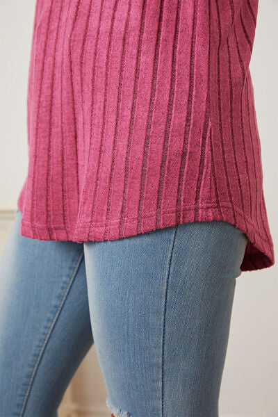 Ribbed Sleeve T-Shirt with Thumbhole