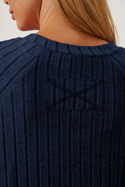 Ribbed Sleeve T-Shirt with Thumbhole