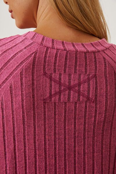 Ribbed Sleeve T-Shirt with Thumbhole