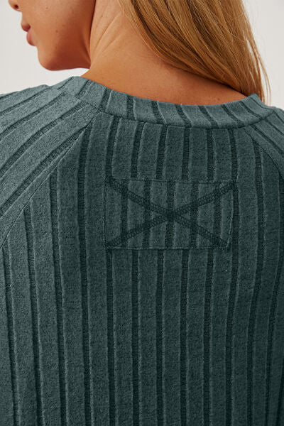 Ribbed Sleeve T-Shirt with Thumbhole