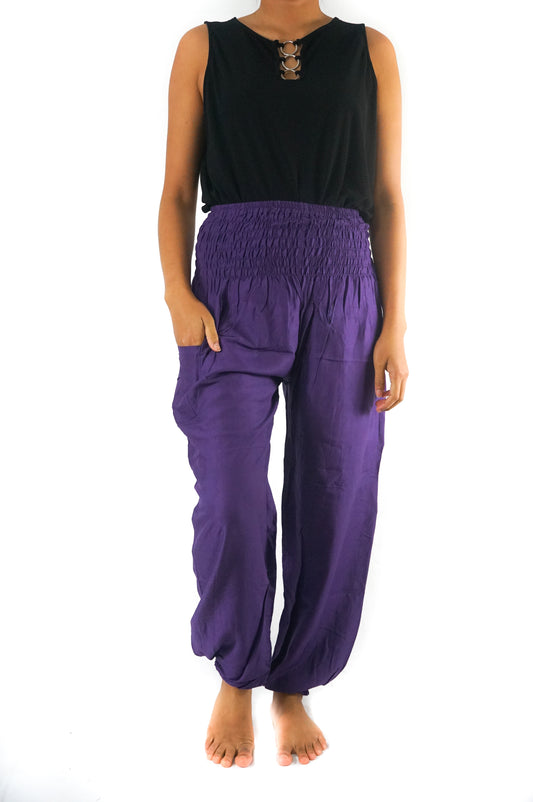 Purple Harem Pants - Women