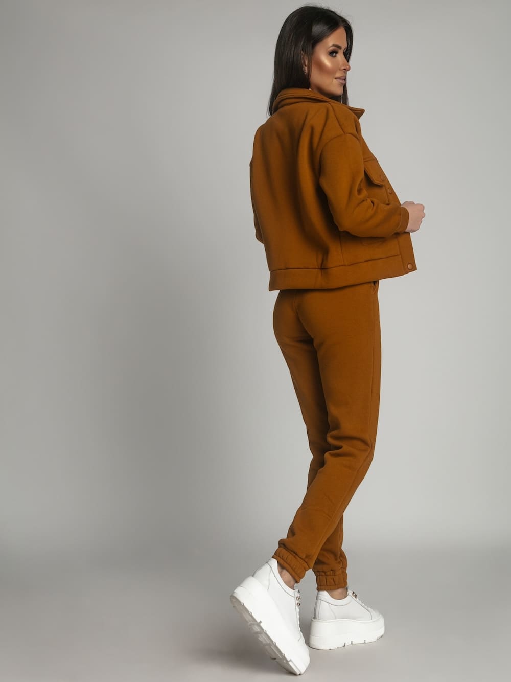 Warm women's set katana sweatpants caramel FI760