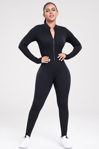 Long Sleeve Skinny Active Jumpsuit