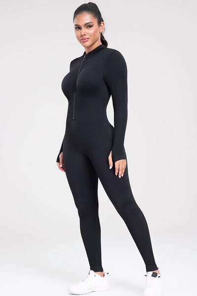 Long Sleeve Skinny Active Jumpsuit