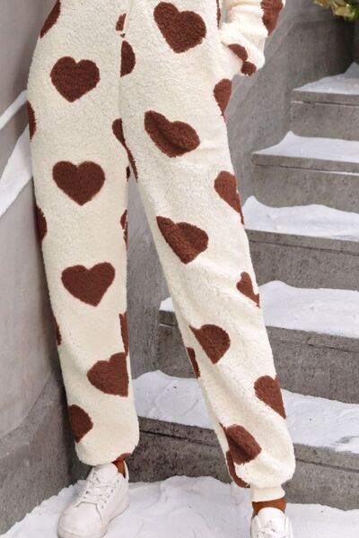 Fuzzy Heart Jumpsuit